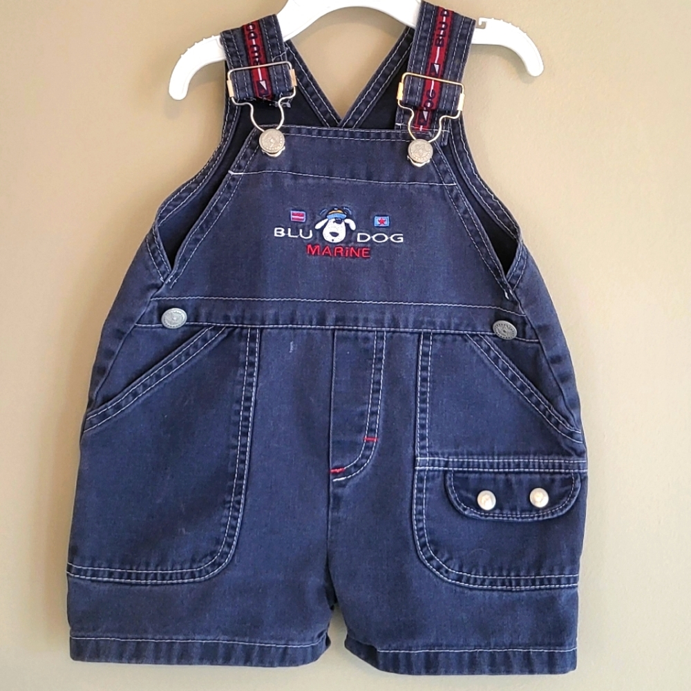 Blu Dog Marine navy embrodiered shortalls